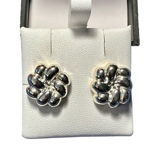 Vintage Silver Metal Earrings